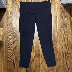 Lululemon Navy 7/8 Running Leggings, Size 10